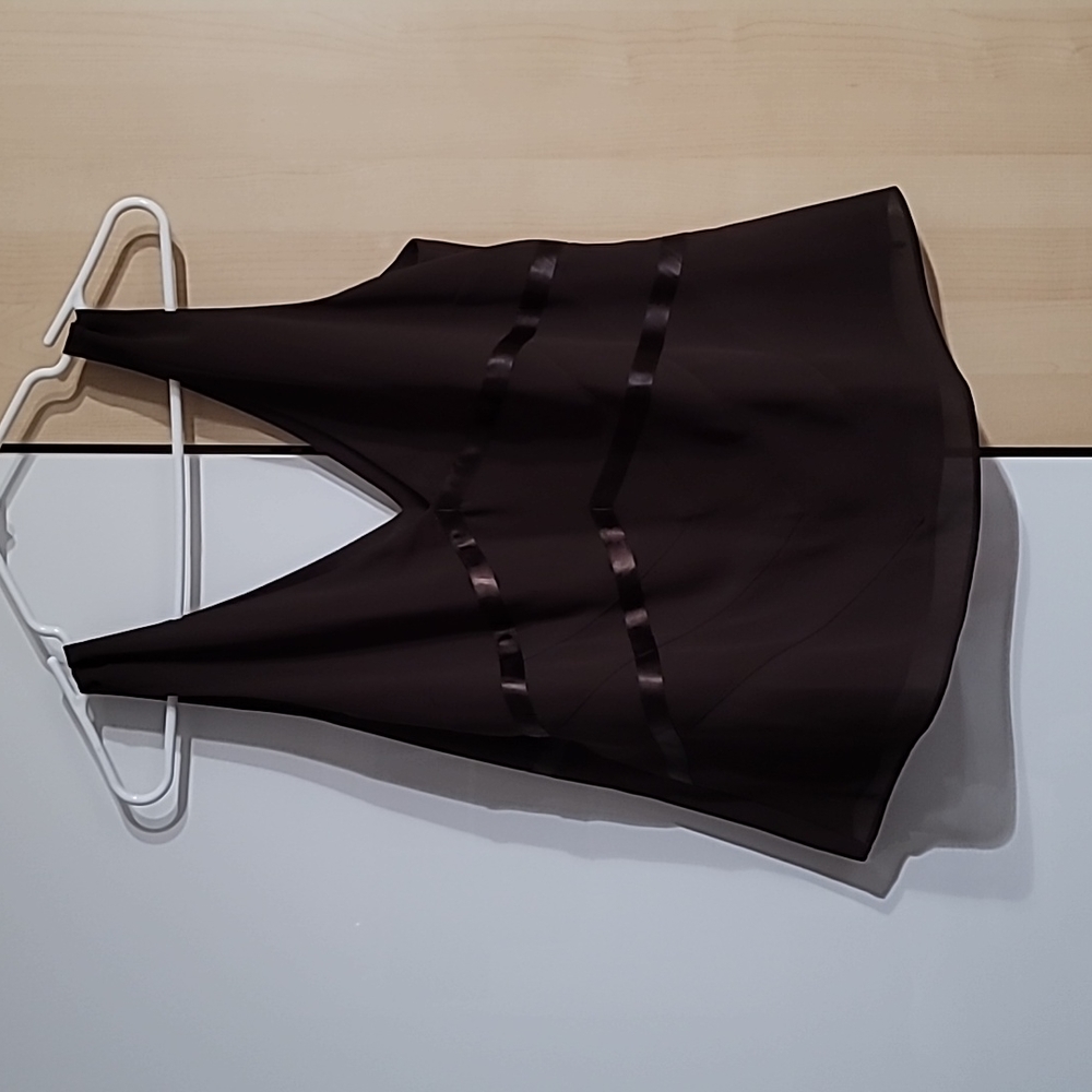Woman's Axcess Liz‎ Claiborne Co Dressy Tank Top Brown 16